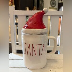 Rae Dunn Santa Topper Mug